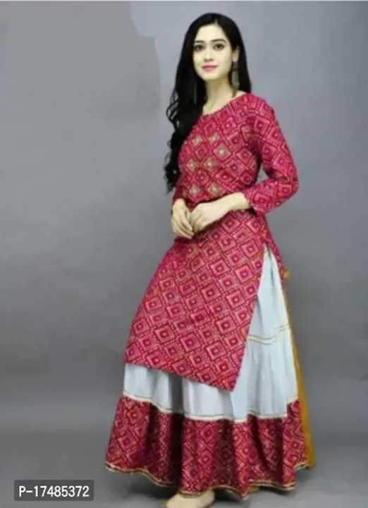 Stylish Rayon Printed Round Neck 3/4 Sleeves Kurta With Sharara Set For Women

Size: 
M
L
XL
2XL

 C uploaded by LOWEST PRICE PRODUCT 🛒🛍️ on 8/19/2023