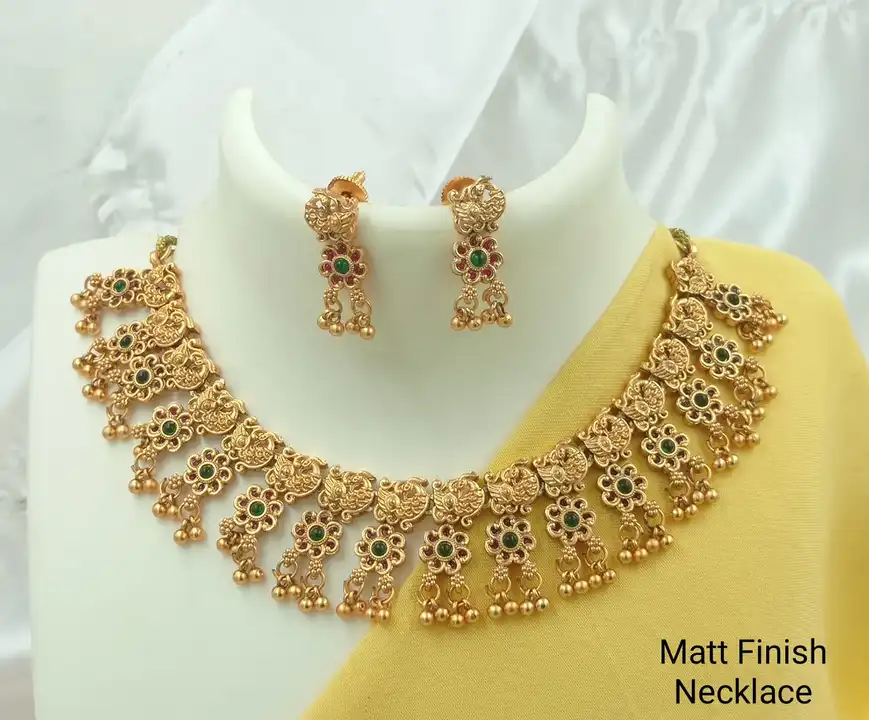 Mate finish necklace set uploaded by Aman Jain on 8/20/2023