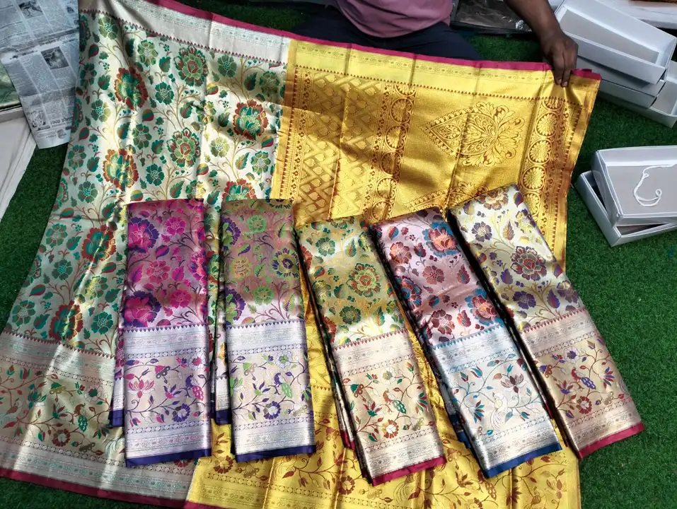 Banaras patu saree 9848534552 my resellar group link   https://chat.whatsapp.com/GCc3OqnuD5B1U0JK7r  uploaded by business on 8/20/2023