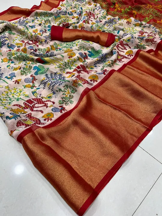 Moss chiffon saree  uploaded by Krishna fashion on 8/20/2023