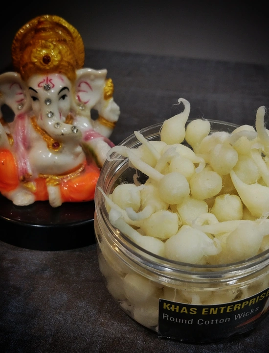 Round cotton wicks/dhoop batti/phool batti/ghee divet/vat/mixed with ghee/used in pooja and havan. uploaded by business on 8/20/2023