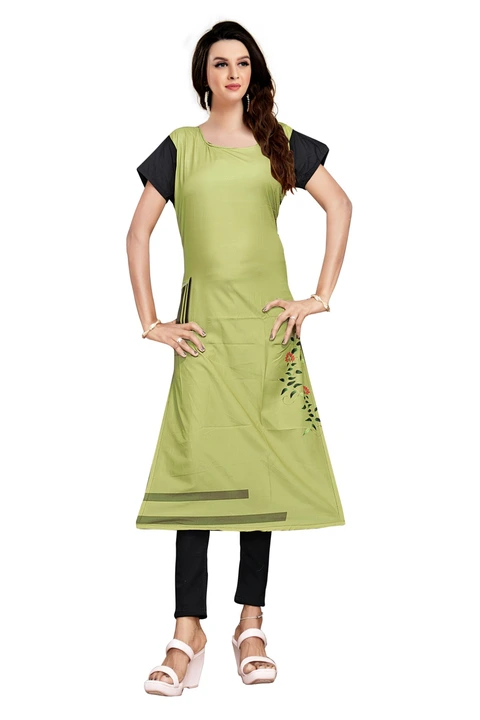 Mix crep kurti  uploaded by business on 8/20/2023