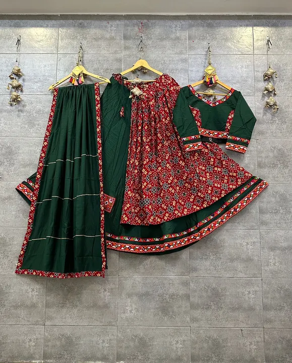 Multi layer chaniya choli with gamthi patch uploaded by business on 8/21/2023
