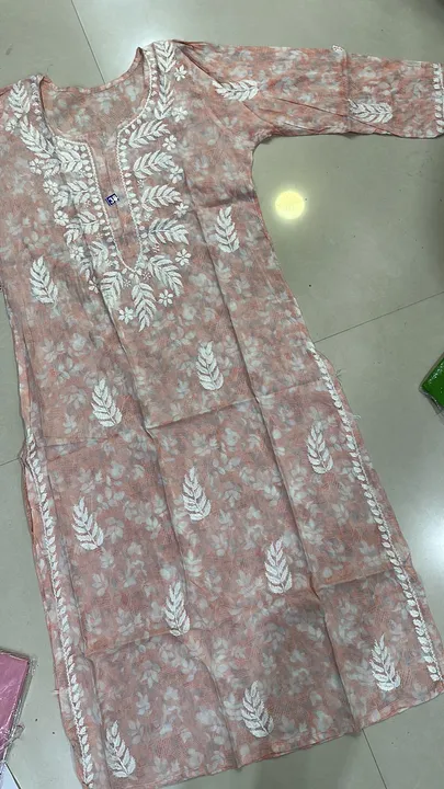 Lucknowi Chikankari Printed Mul Cotton Kurti  uploaded by business on 8/21/2023