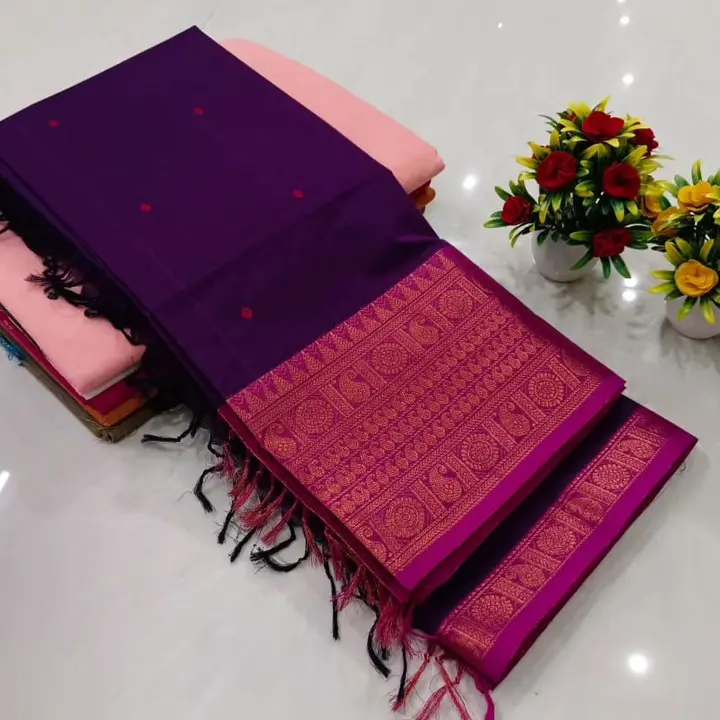 Kanchi Cotton Sarees uploaded by DHARUN TEX Traditional Cotton Sarees on 8/21/2023