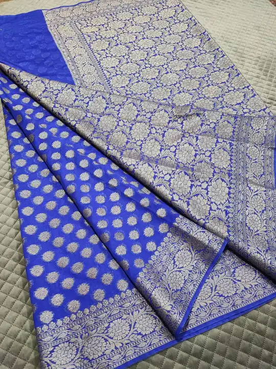 Exclusive semi Georgette soft banarasi silk saree  uploaded by THE MAZAHIR SAREES PVT. LTD. on 8/21/2023