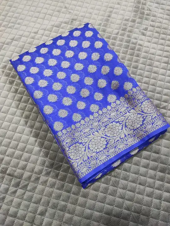 Exclusive semi Georgette soft banarasi silk saree  uploaded by business on 8/21/2023