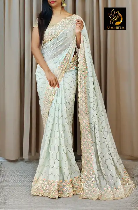 Georgette saree  uploaded by business on 8/21/2023