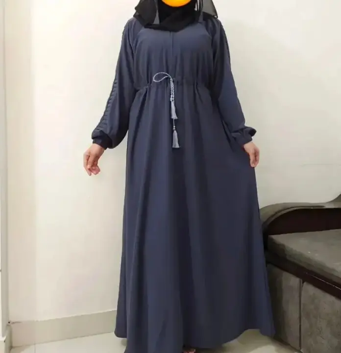 Plate sleeves and doori abaya blue coular uploaded by M.N.Collection on 8/21/2023
