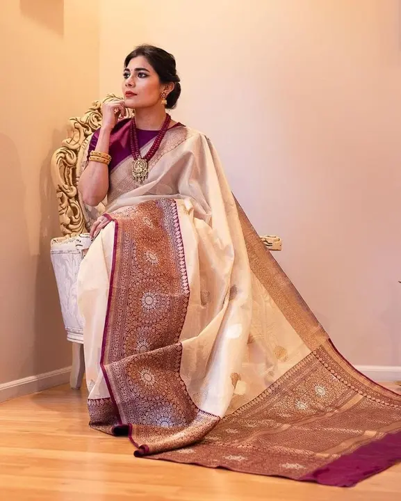 Rich pallu with hevay brordar design with allover flower buti design saree  uploaded by DHANANJAY CREATIONS on 8/21/2023