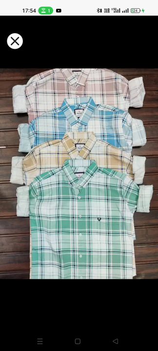 Check shirt whole sale made by ludhiyana connect 8619229450 uploaded by UM ENTERPRISES on 8/21/2023