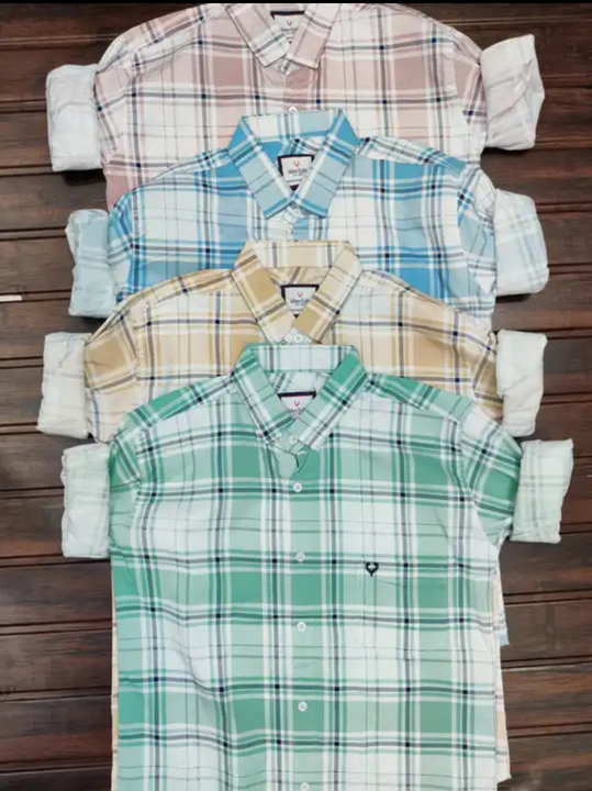 Check shirt & plane shirt whole sale made by ludhiyana connect 8619229450 uploaded by UM ENTERPRISES on 8/21/2023