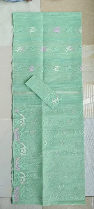 Post image Dhakai jamdani saree with blouse handloom work m-7908371096