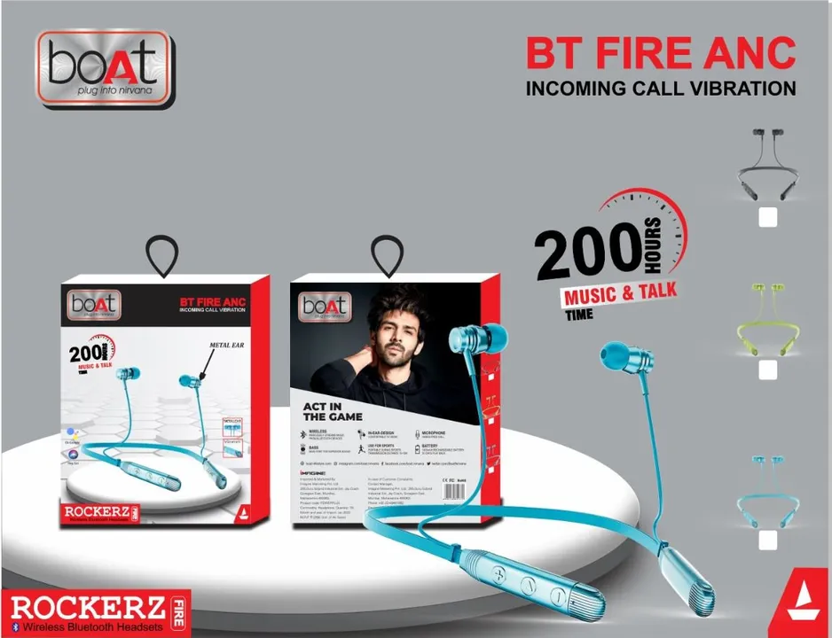 Boat bt fire ANC blutooth Neckband  uploaded by RK MOBILE ACCESSORIES  on 8/21/2023