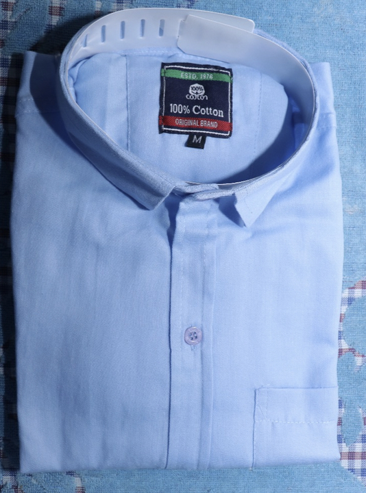 Cotton Plain Shirts Single Piece Size M Colour 4 uploaded by Karan Handloom And General Products on 8/21/2023