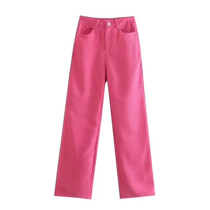 Pink Wide peg jeans  uploaded by business on 8/21/2023