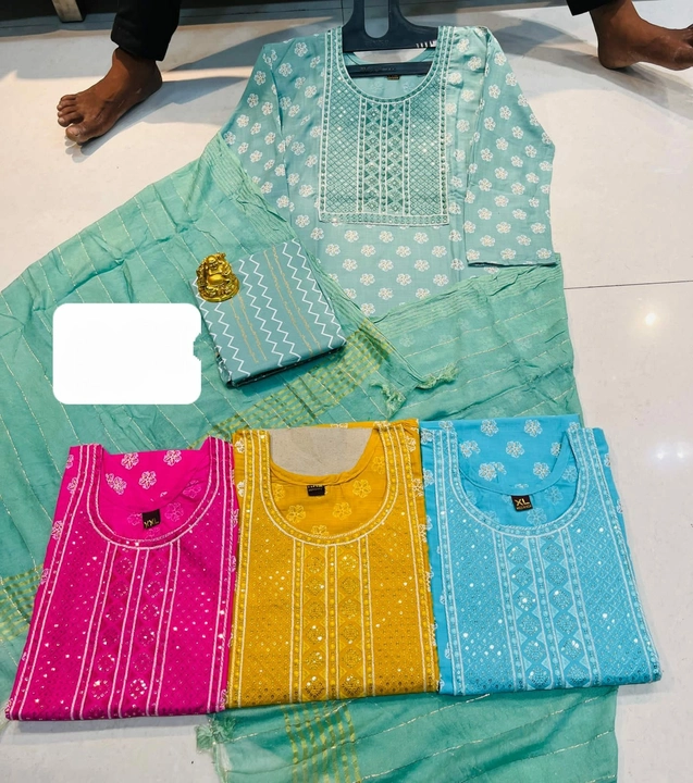 Cotton febrice 3 pice set AN Collection Mumbai  uploaded by business on 8/22/2023