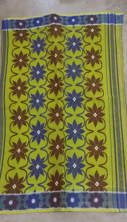 Post image Tant handloom cotton jamdani saree &amp; export quality jamdani febrics manufacturer &amp; wholesaler... what's app no-9609694614