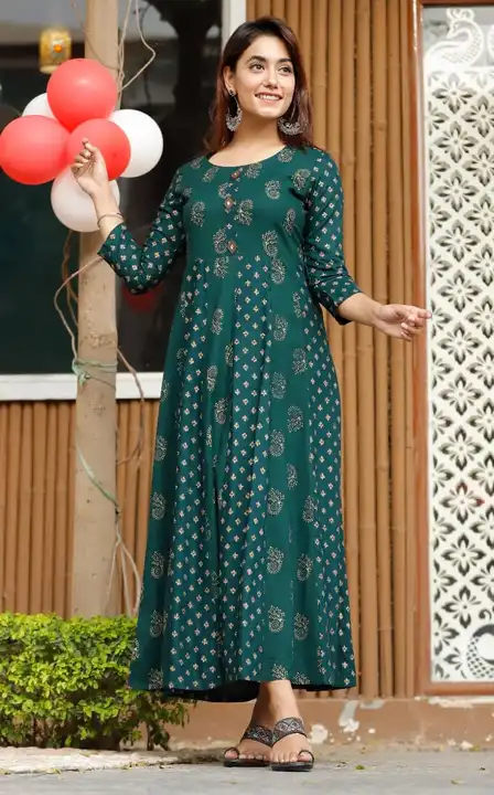 Reyon fabric kurtis  uploaded by Pooja Fashion on 8/22/2023