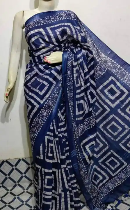 Batik print saree  uploaded by MN.SILK.HANDLOOM on 8/22/2023