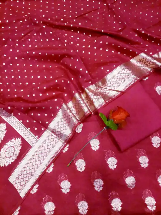 Banarasi Chanderi Silk Suits uploaded by business on 8/22/2023