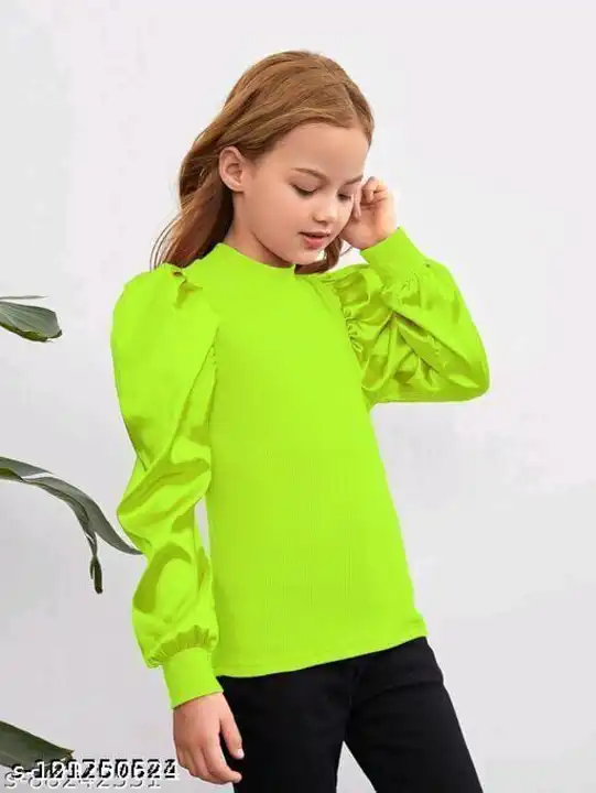 Puff top for girl green  uploaded by business on 8/22/2023
