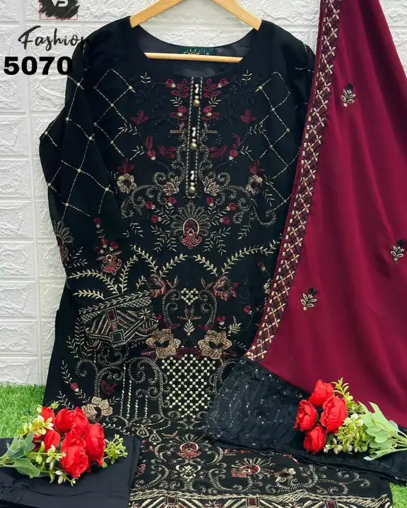 READYMADE SUITS KURTA PANT DUPATTA SET GEORGETTE FABRIC  uploaded by business on 8/22/2023