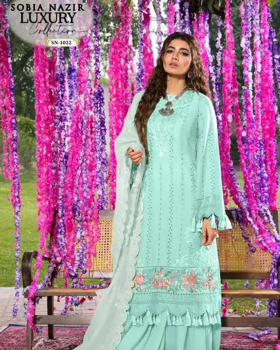 COTTON EMBROIDERY WORK SALWAR KAMEEZ NET EMBROIDERY DUPATTA  uploaded by business on 8/22/2023
