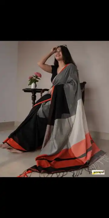 Pure linen ghichh saree  uploaded by Linen Saree Hub on 8/22/2023