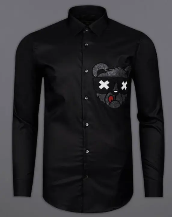 Black party wear shirt  uploaded by Fashion world on 8/22/2023