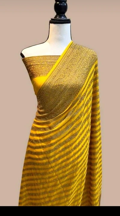 BANARASI KHADI SEMI GEORGETTE SAREE  uploaded by S.N.COLLECTIONS  on 8/22/2023