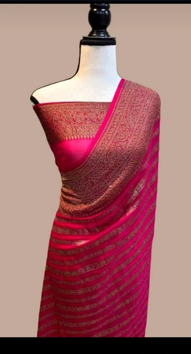 BANARASI KHADI SEMI GEORGETTE SAREE  uploaded by S.N.COLLECTIONS  on 8/22/2023