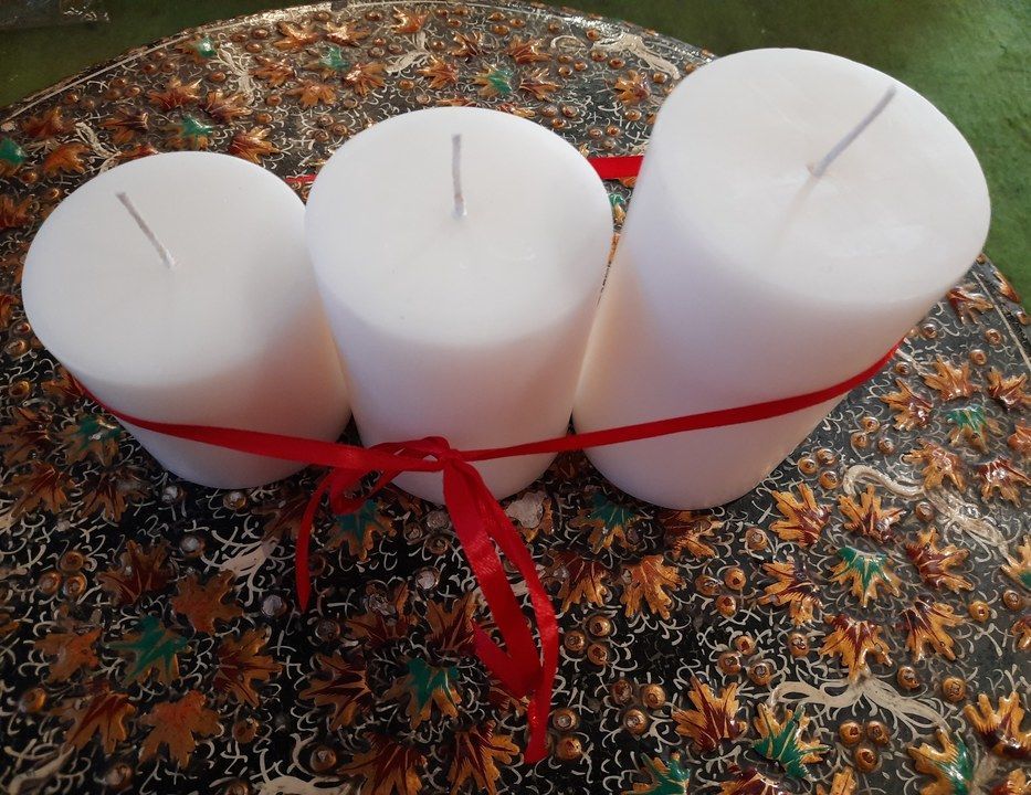 Vanilla Scented Candles Set of 3 uploaded by business on 3/19/2021