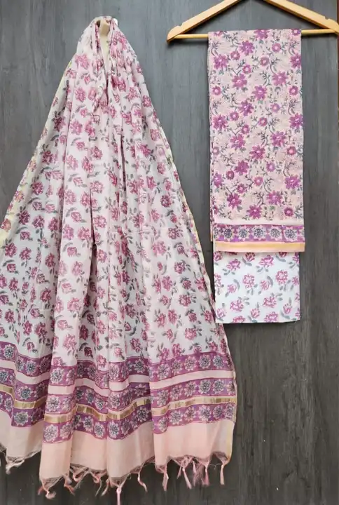 Chanderi silk dress material  uploaded by business on 8/23/2023