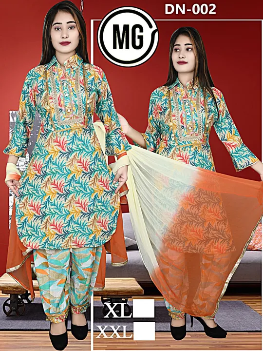 Afghani style foil print with dupatta riyon febric  uploaded by MG TRADERS(MANUFACTURE AND WHOLESALER on 8/23/2023