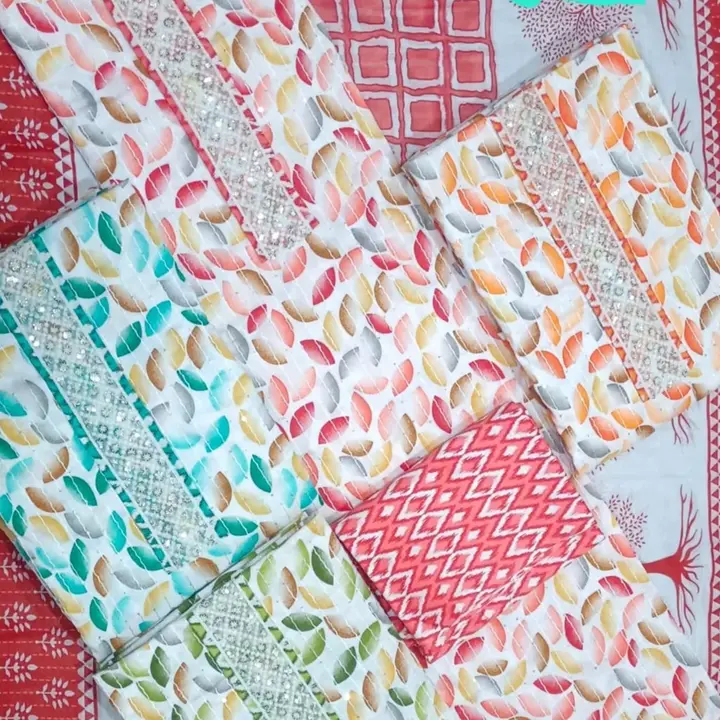 Post image Cotton salab suit bottom top duptta  4 color bunch must to by every  desingh