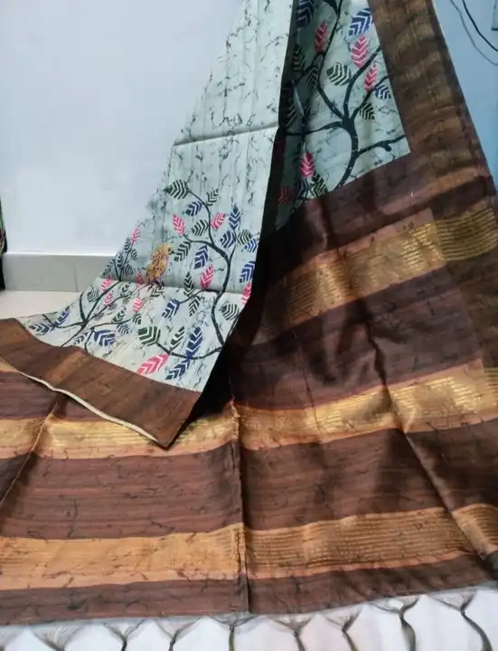 Soft tusshar silk  uploaded by business on 8/23/2023