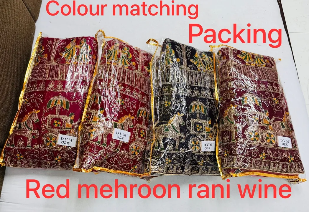 9000 velvet fabric giliter work uploaded by SRIJA Collection on 8/23/2023