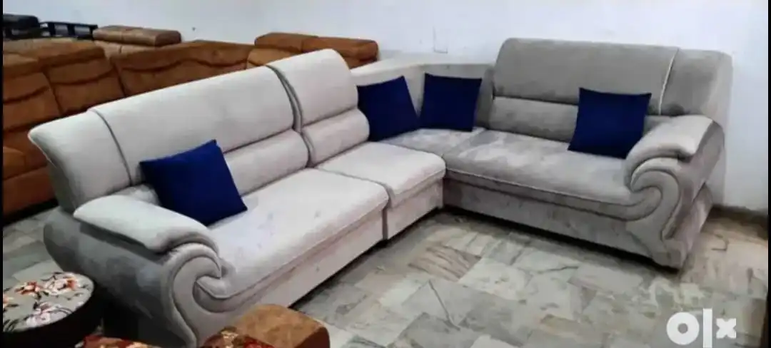 L shaped sofa set  uploaded by Hardee's sofa maker's on 8/23/2023