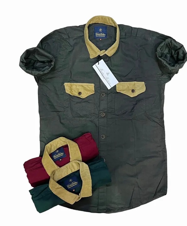 New laffer double pocket check shirt ready cotraiz collar n pocket  uploaded by kanishk fashions on 8/23/2023