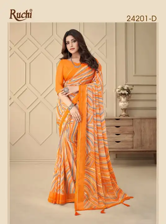 Hello,

Ruchi Sarees 
Presents
"VANILLA"

1. Catalog - Vanilla.
2. Pcs. - 12.
3. Fabric - Chiffon Sa uploaded by Aanvi fab on 8/23/2023