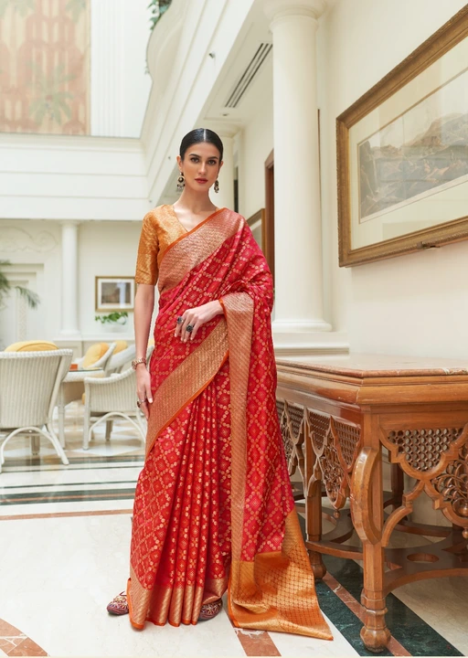 Kosiya silk patola bandhani saree  uploaded by 1 Place For All Fashion  on 8/23/2023