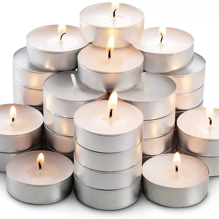 Tealight candles long burning candle paraffin wax(pack of 50 unscented) uploaded by ATUL terracotta on 8/23/2023