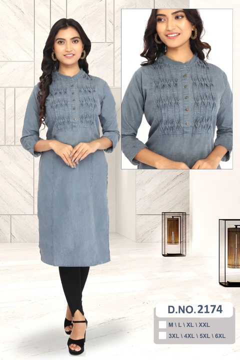 Denim Kurtis  uploaded by H Kumar Manufacturer on 8/23/2023