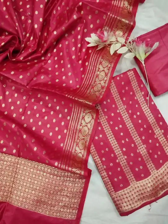 BANARASI COTTON 3PICE SUIT  uploaded by business on 8/23/2023