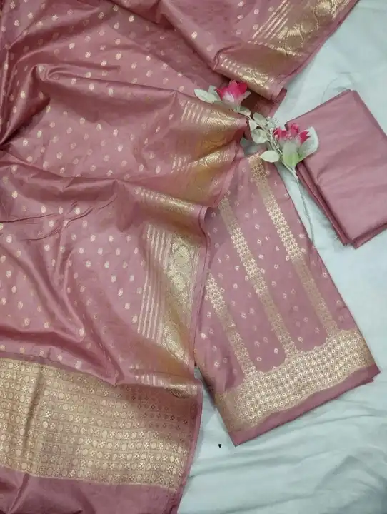 BANARASI COTTON 3PICE SUIT  uploaded by Aj creation on 8/23/2023