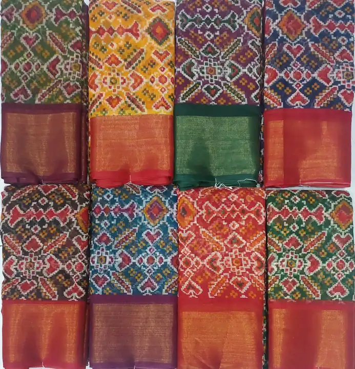 Fancy 5*2 jari pata cottan lilan type fancy printed saree  uploaded by NARMADA SILK on 8/24/2023