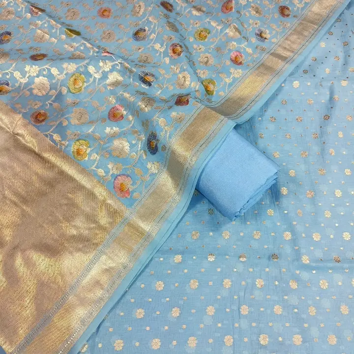 Banarasi Mercerised Silk Suits uploaded by REGALIA WEAVERS ENTERPRISES on 8/24/2023
