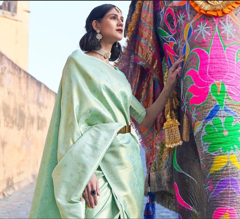 Banarasi soft silk saree  uploaded by Kasturi Trendz on 8/24/2023
