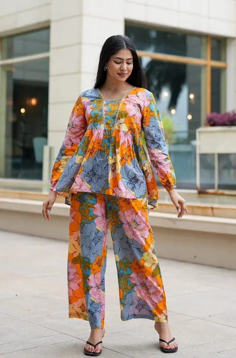 Design number 046

Get ready for the monsoons with this vibrant set,😍😍😍featuring huge prints and  uploaded by Villa outfit on 8/24/2023